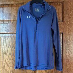 Under Armour Royal Blue Striped Quarter-Zip Top